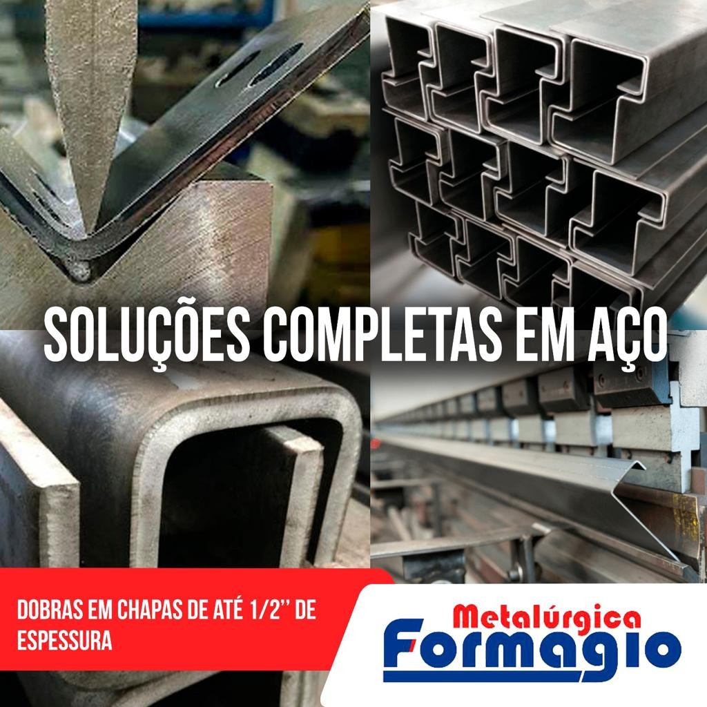 Dobras em Aço de até 1/2" de espessura